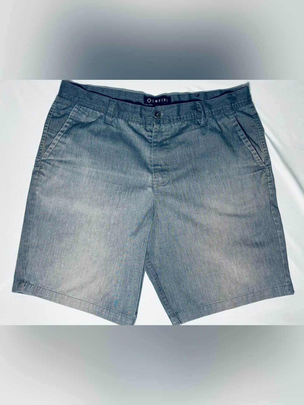 Empyre Casual Flat Front Chino Shorts Men's Size 36 Gray Good Streetwear Skate